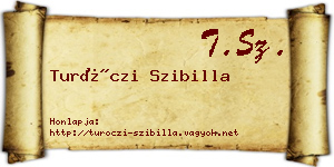 Turóczi Szibilla névjegykártya